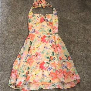 charlotte russe peach summer dress size small